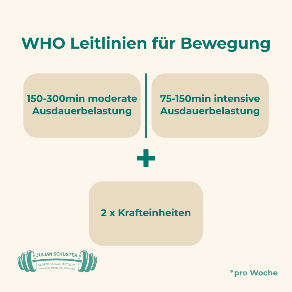 WHO Leitlinien für Ausdauerbelastung und Krafttraining